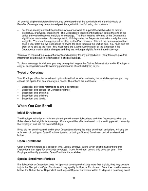 2025 Retiree Indemnity Plan Booklet - Page 93