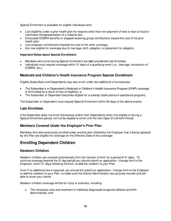 2025 Retiree Indemnity Plan Booklet - Page 94