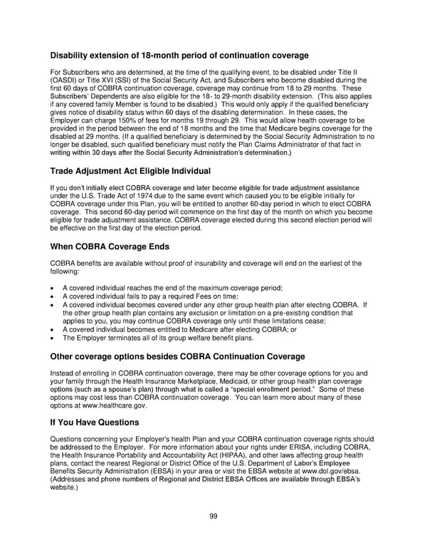 2025 Retiree Indemnity Plan Booklet - Page 100