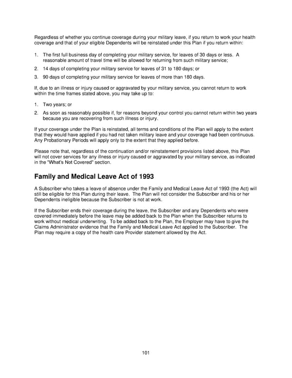 2025 Retiree Indemnity Plan Booklet - Page 102