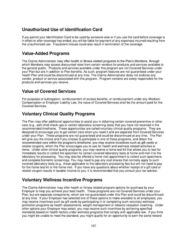 2025 Retiree Indemnity Plan Booklet - Page 108