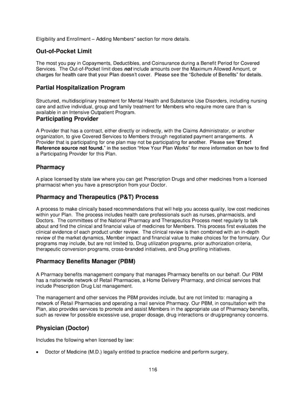 2025 Retiree Indemnity Plan Booklet - Page 117