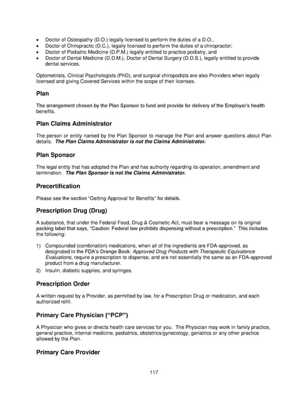 2025 Retiree Indemnity Plan Booklet - Page 118