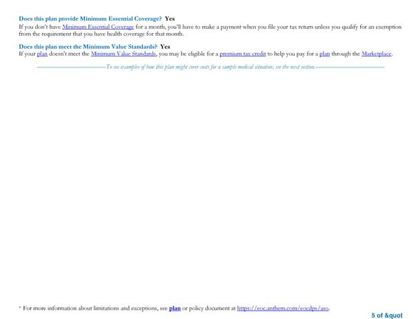 Summary of Benefits and Coverage: Retiree Over Age 65/Medicare Disabled EGWP Health Plan CMM - Page 5