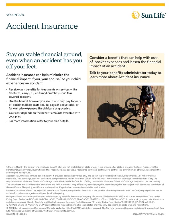 Voluntary Accident Insurance Overview - Page 1