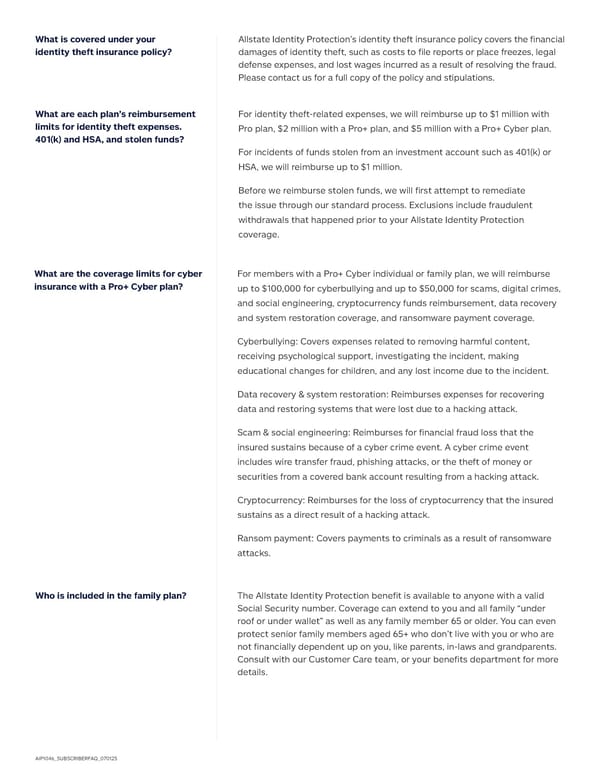 Allstate Identity Protection: FAQs - Page 4