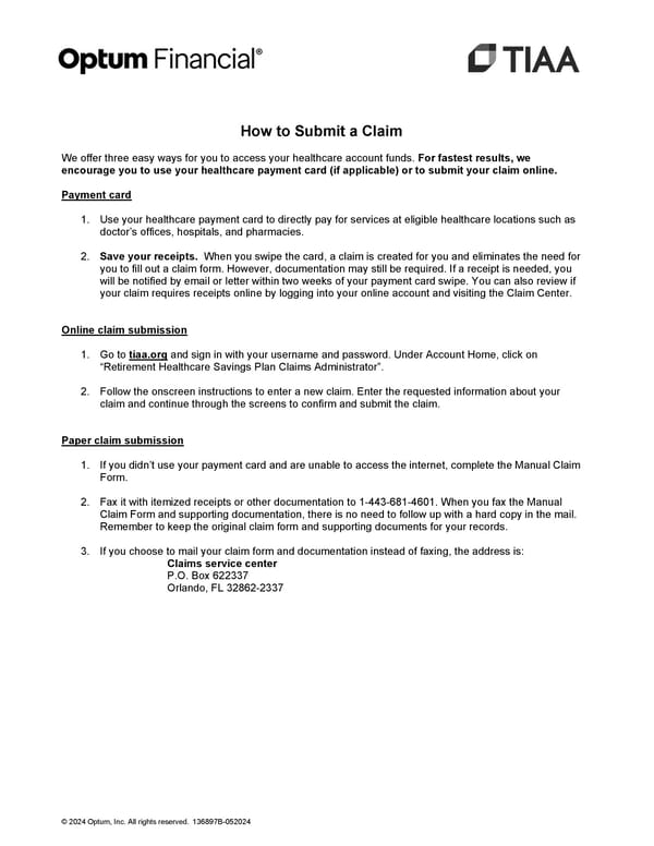 Guide to Utilizing Your Retiree Healthcare Savings Account - Page 13