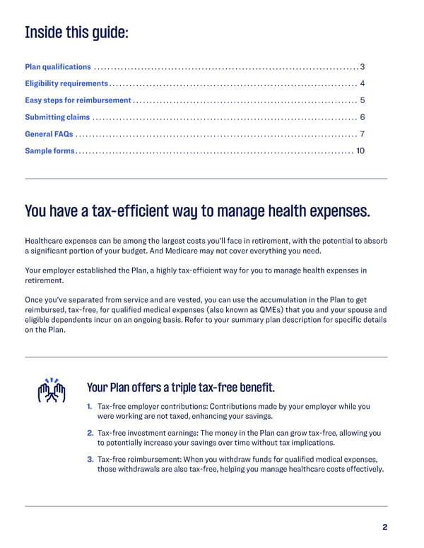 Depauw University VEBA Retiree Healthcare Savings Plan Guide - Page 2