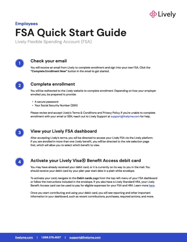 FSA Quick Start Guide - Page 1