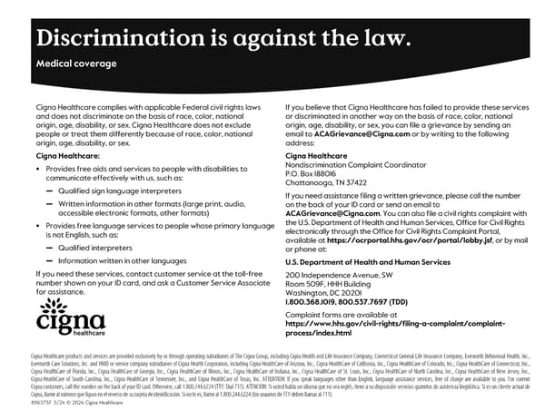 2026 Cigna Health Plan Benefit Summary Traditional Plan - Page 19