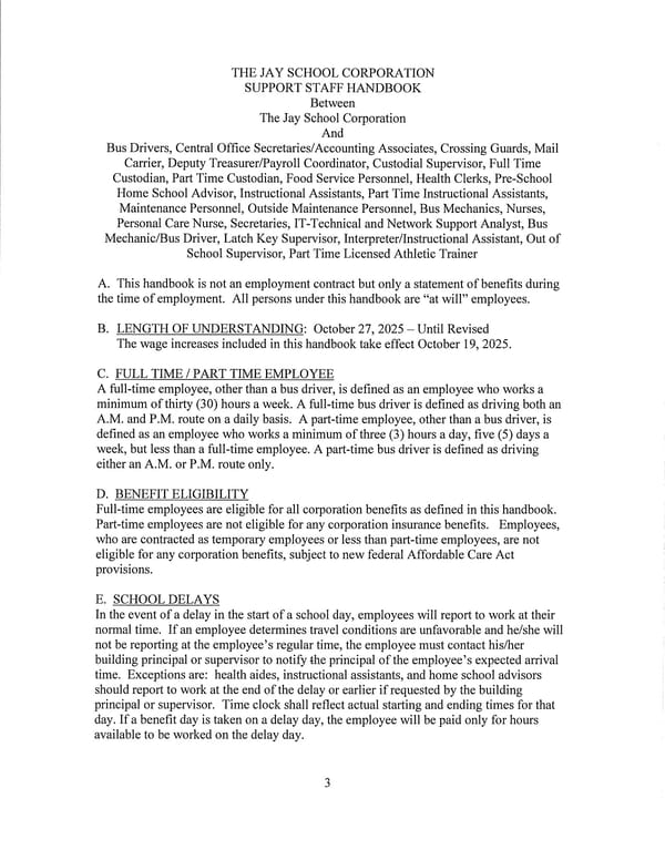 Support Staff Handbook - Page 3