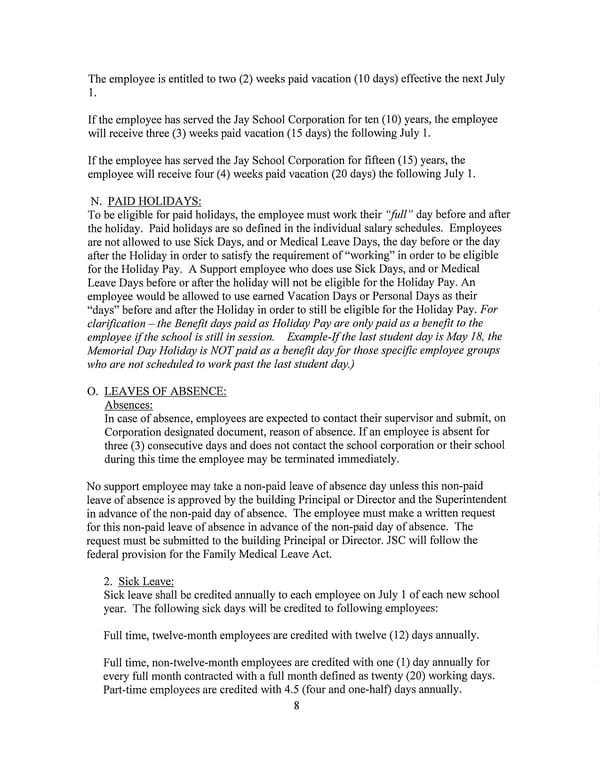 Support Staff Handbook - Page 8
