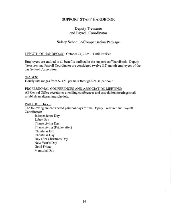 Support Staff Handbook - Page 14