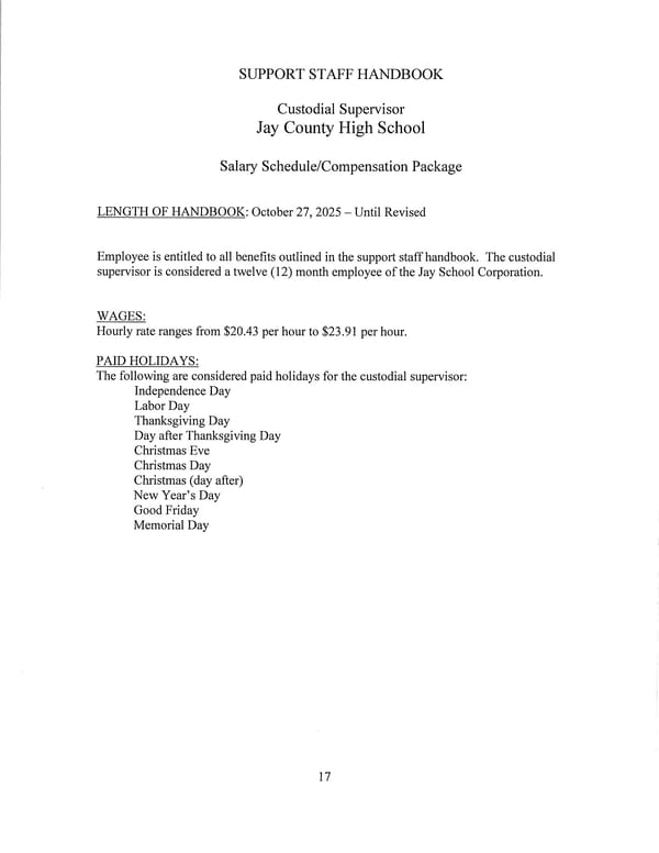 Support Staff Handbook - Page 17