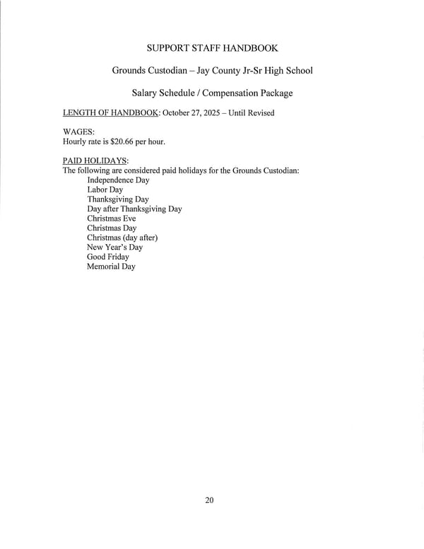 Support Staff Handbook - Page 20