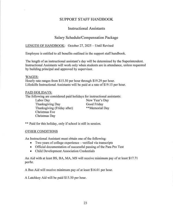 Support Staff Handbook - Page 23
