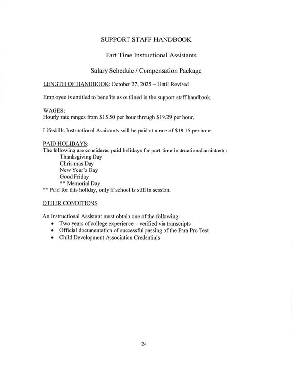 Support Staff Handbook - Page 24