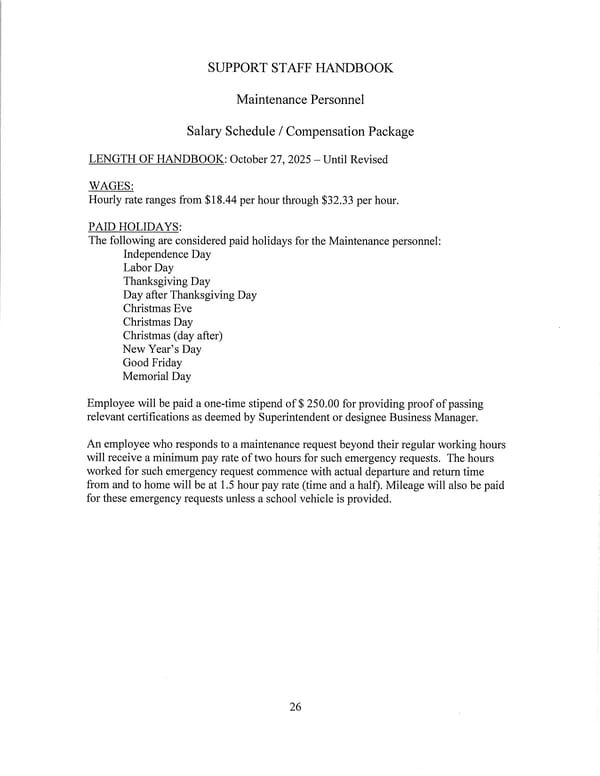 Support Staff Handbook - Page 26