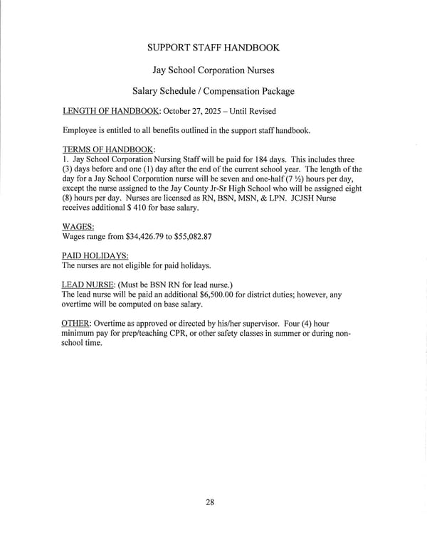 Support Staff Handbook - Page 28