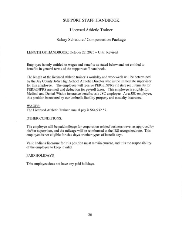 Support Staff Handbook - Page 36