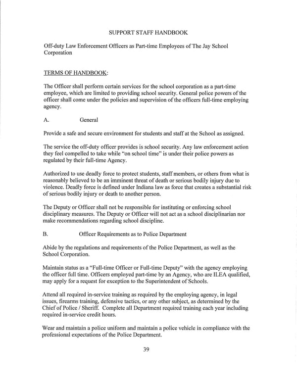 Support Staff Handbook - Page 39