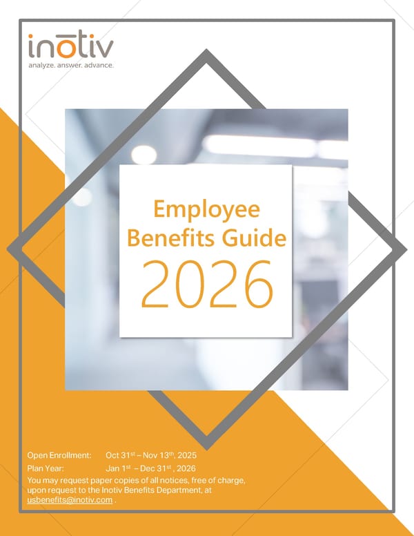 2026  Open Enrollment Employee Benefits Guide - Page 1
