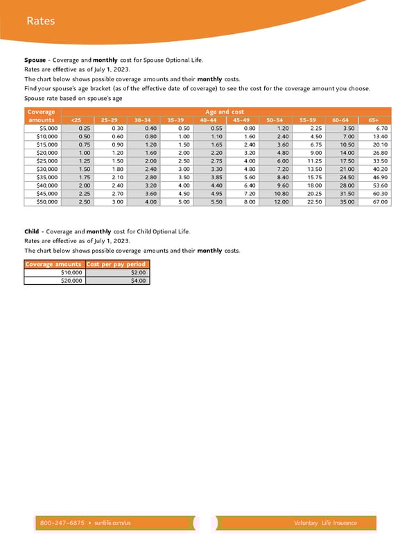 Voluntary Life Insurance Benefits - Page 6