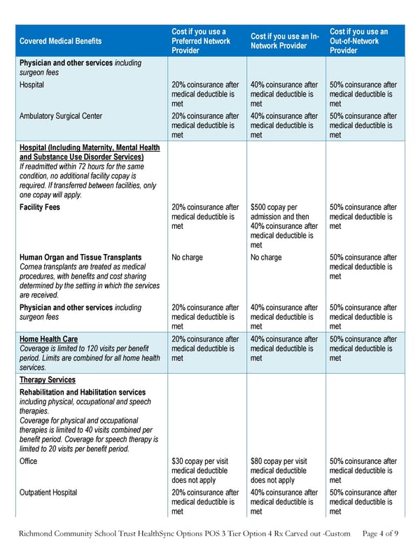 Anthem Summary of Benefits PPO Plan - Page 4