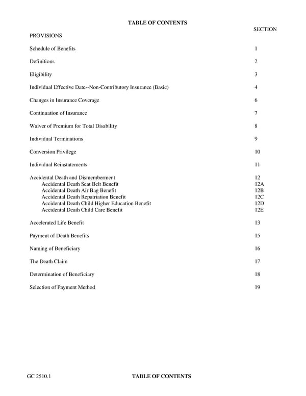 Certificate of Insurance: Class 1 - Page 2