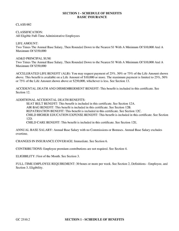 Certificate of Insurance: Class 2 - Page 4