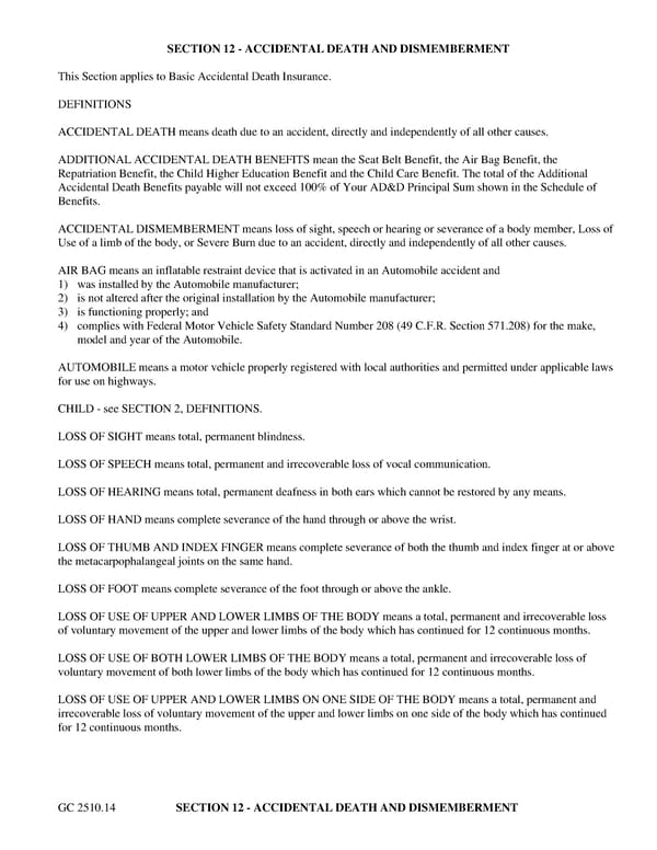 Certificate of Insurance: Class 2 - Page 22