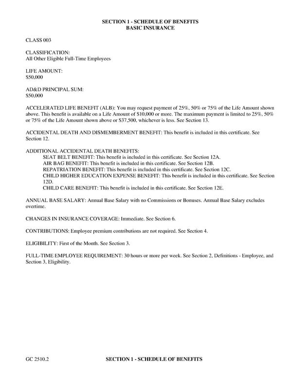 Certificate of Insurance: Class 3 - Page 4
