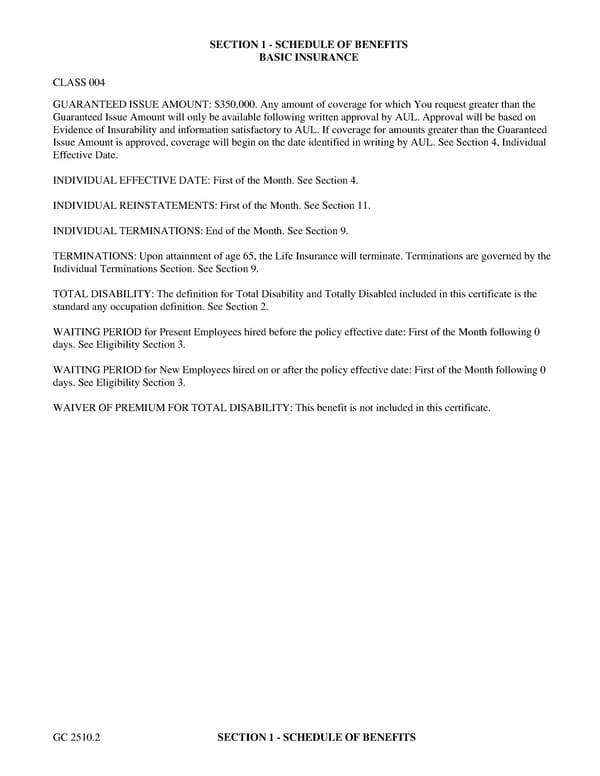 Certificate of Insurance: Class 4 - Page 4