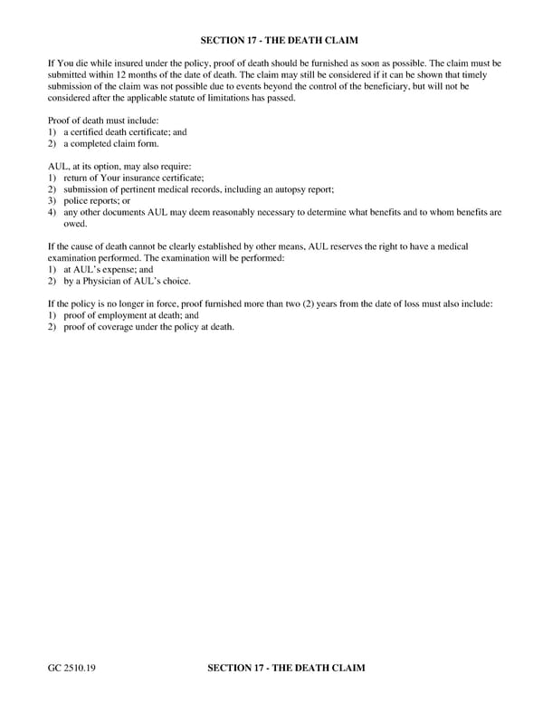 Certificate of Insurance: Class 6 - Page 17