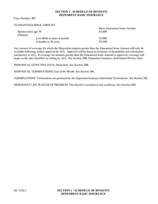 Certificate of Insurance: Class 7 - Page 7