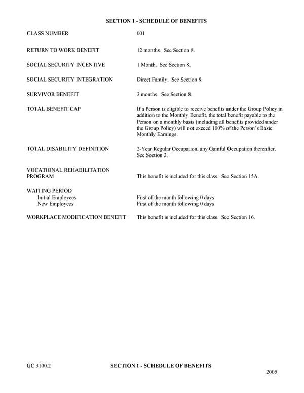 Certificate of Insurance for Group Long Term Disability Income Insurance - Page 5