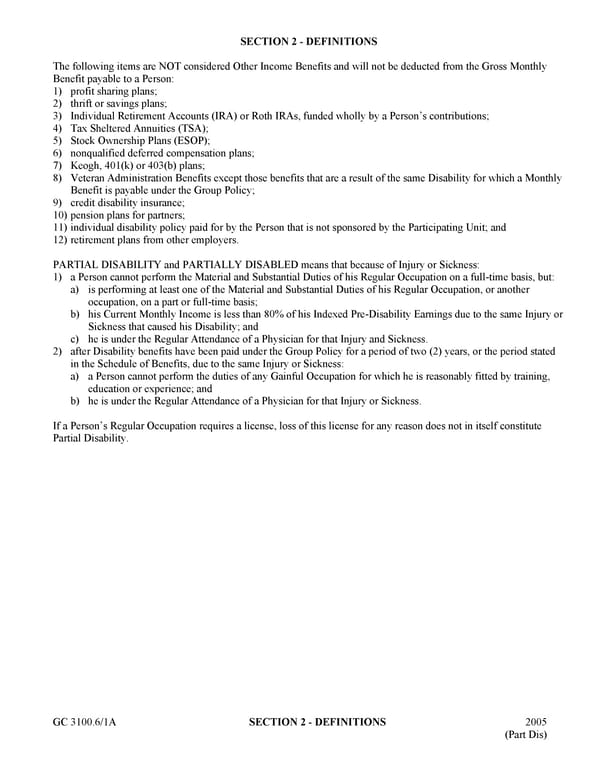 Certificate of Insurance for Group Long Term Disability Income Insurance - Page 13