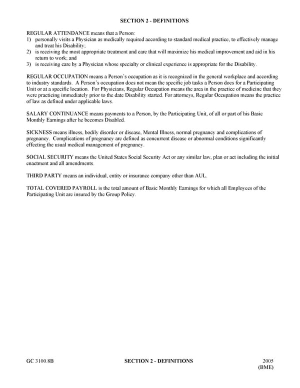 Certificate of Insurance for Group Long Term Disability Income Insurance - Page 15