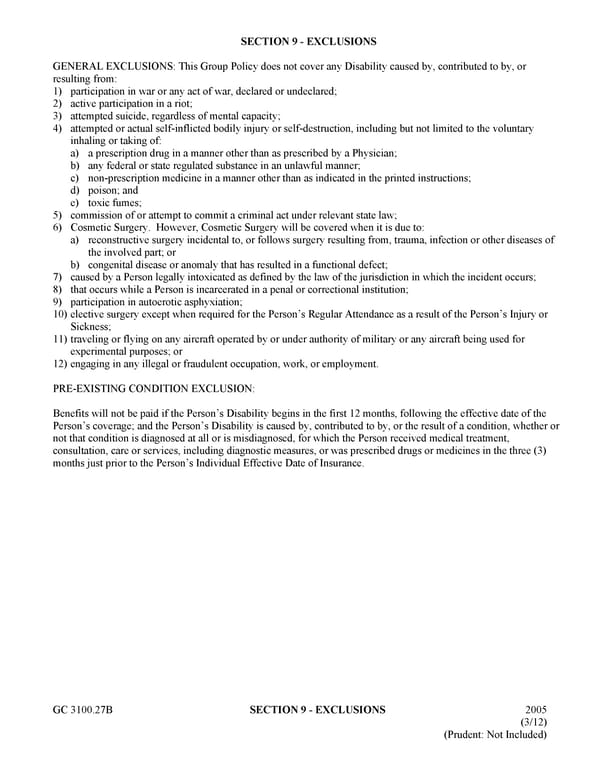 Certificate of Insurance for Group Long Term Disability Income Insurance - Page 42