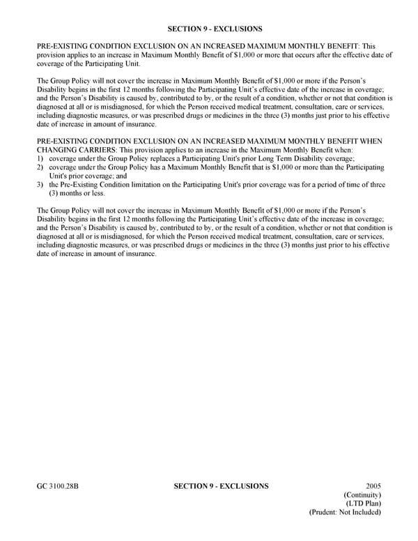 Certificate of Insurance for Group Long Term Disability Income Insurance - Page 43