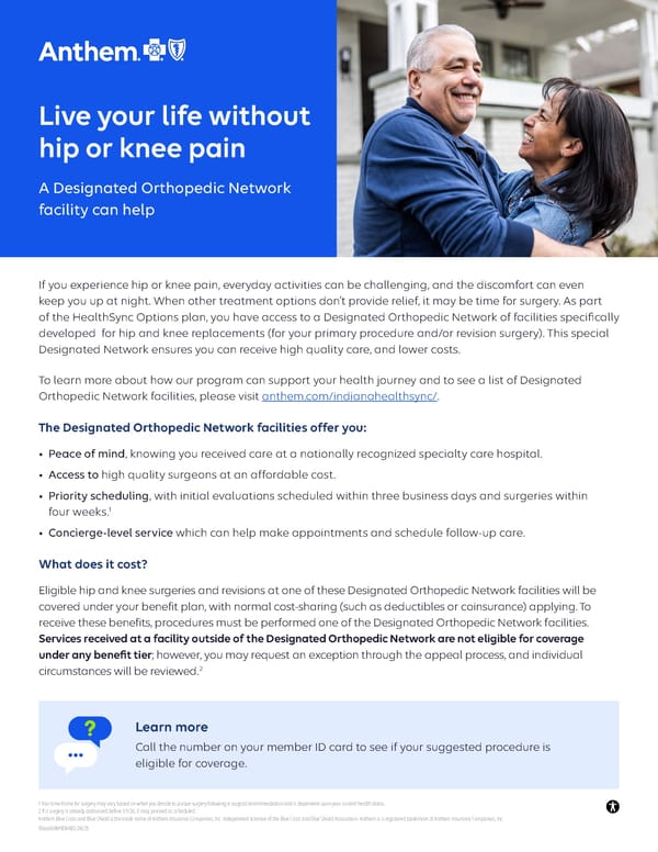 Live Your Life Without Hip or Knee Pain - Page 1