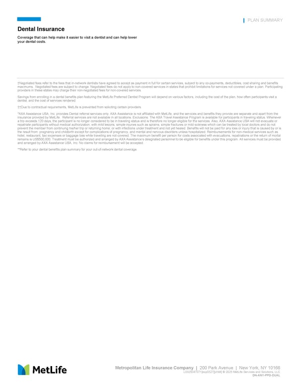 Dental Insurance Plan Summary - Page 6
