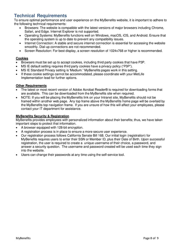 MyBenefits Overview - Page 8