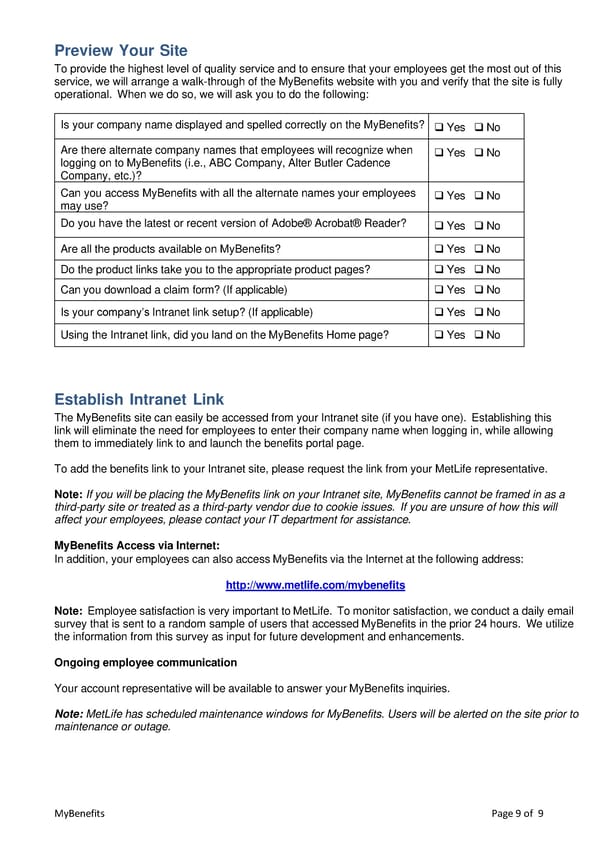 MyBenefits Overview - Page 9