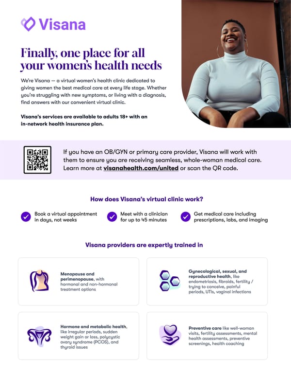 Visana: Comprehensive Virtual Women's Health Services - Page 1