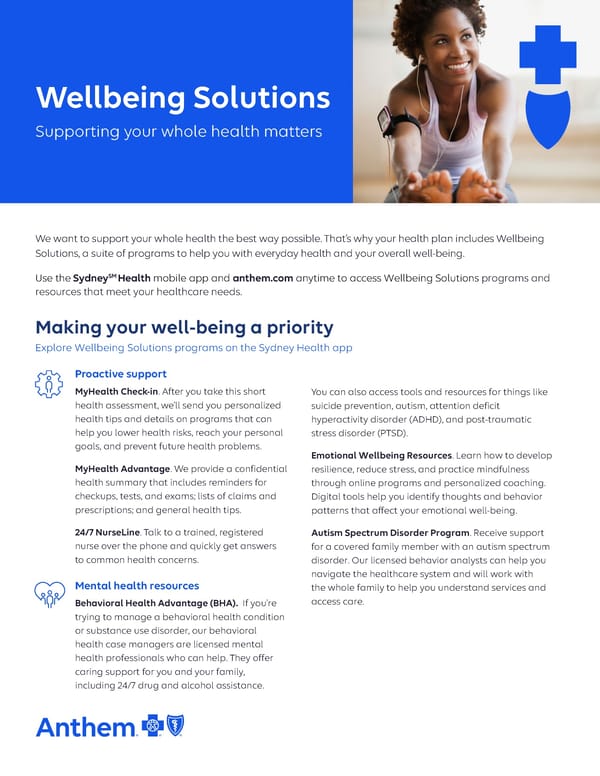 Wellbeing Solutions: Supporting Your Whole Health Matters - Page 1