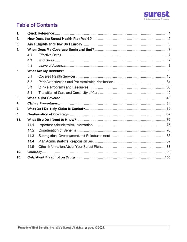 [Surest] Medical Plan Summary - Page 2