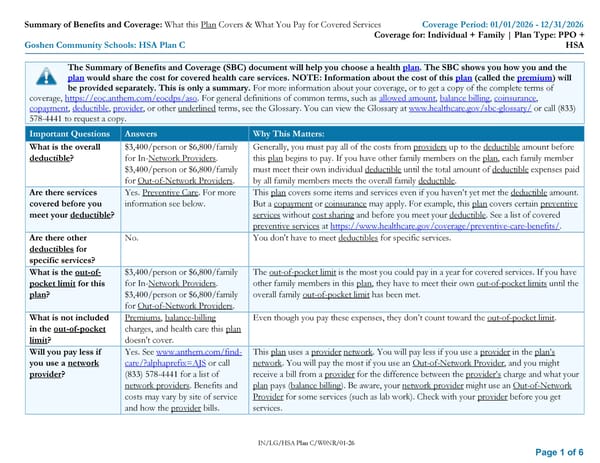 Anthem SBC Plan C - Page 1