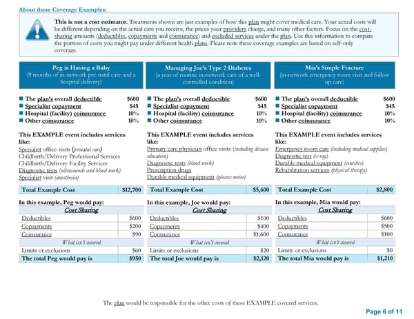 Summary of Benefits and Coverage Plan A - Page 6