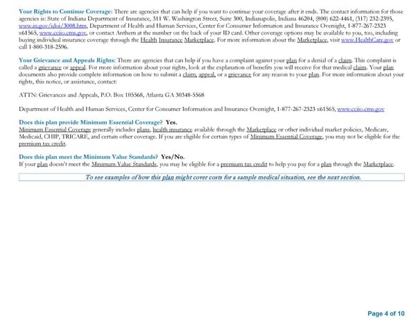 Summary of Benefits and Coverage Plan C - Page 4